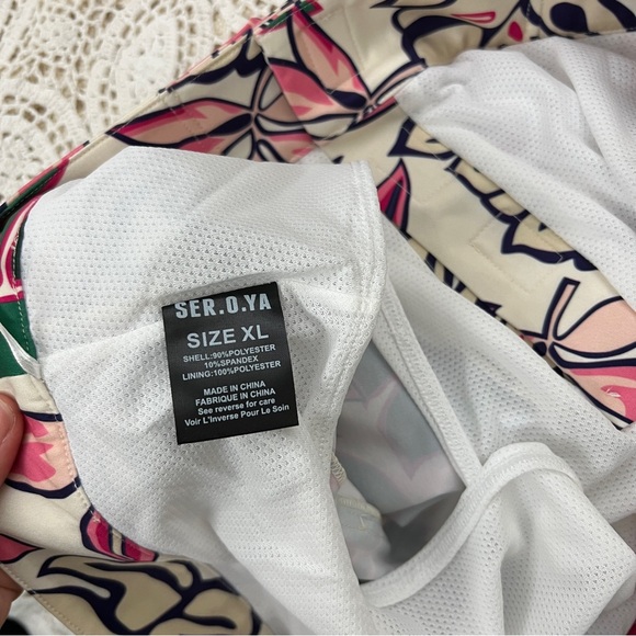 SER.O.YA Bree swim short in tropical palm print, XL - Picture 6 of 11